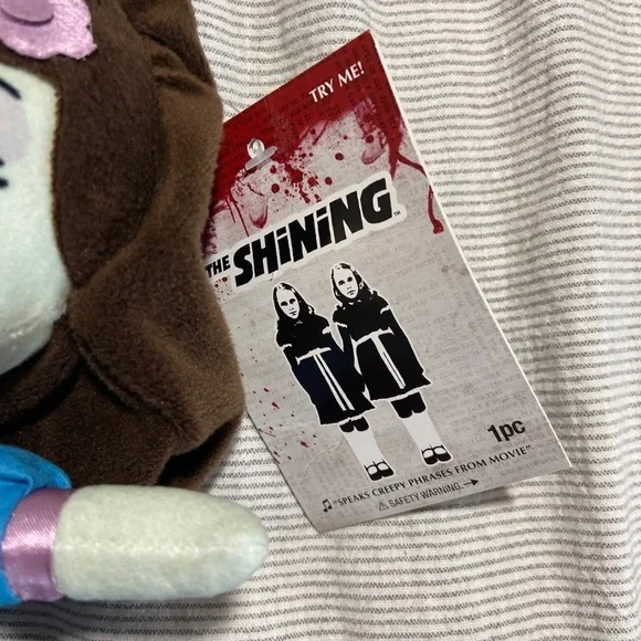 The shining Grady twins creepy voice moving plush dolls speaking Halloween new.